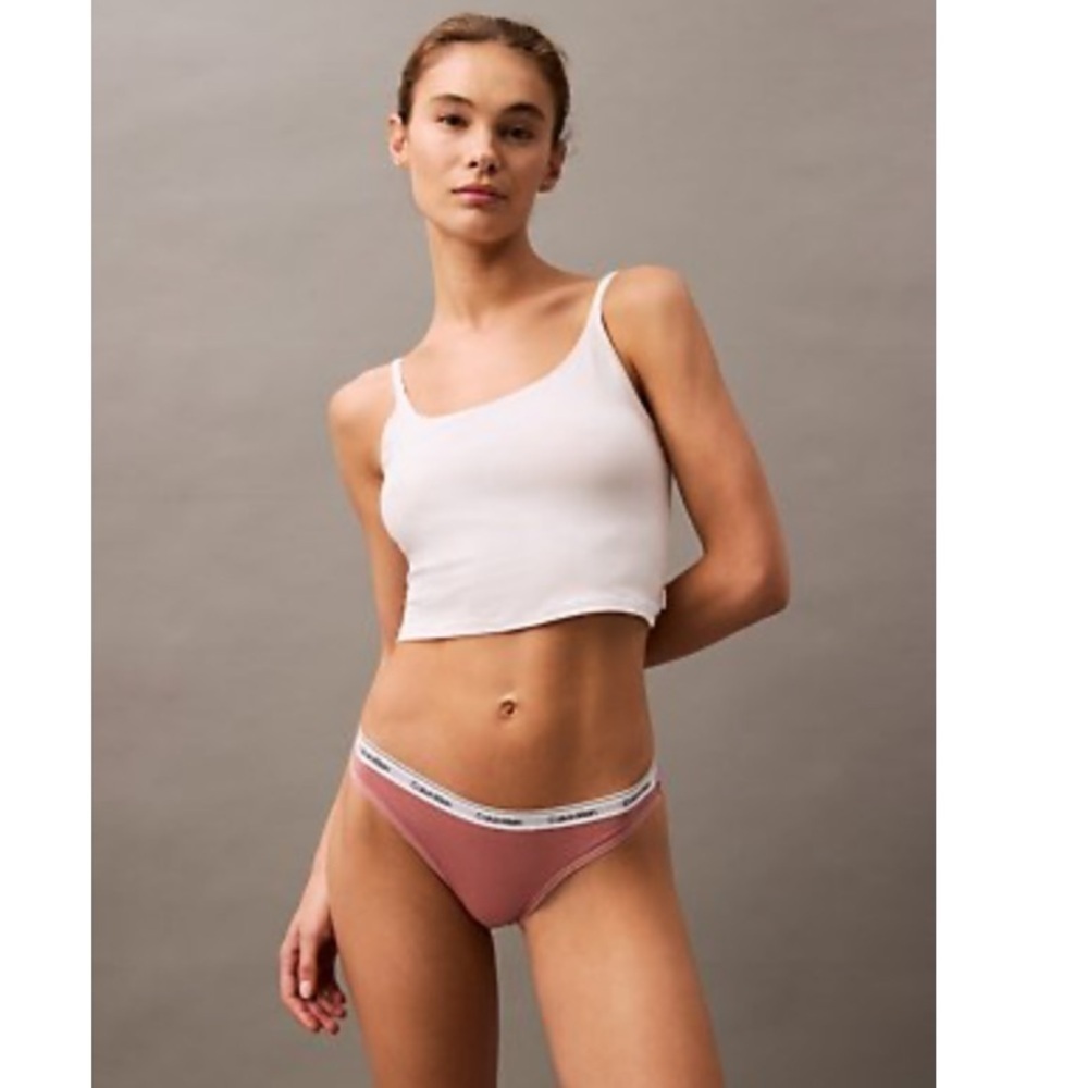 Calvin Klein | Modern Logo Thong in Red Grape (Small) - Picture 2 of 12